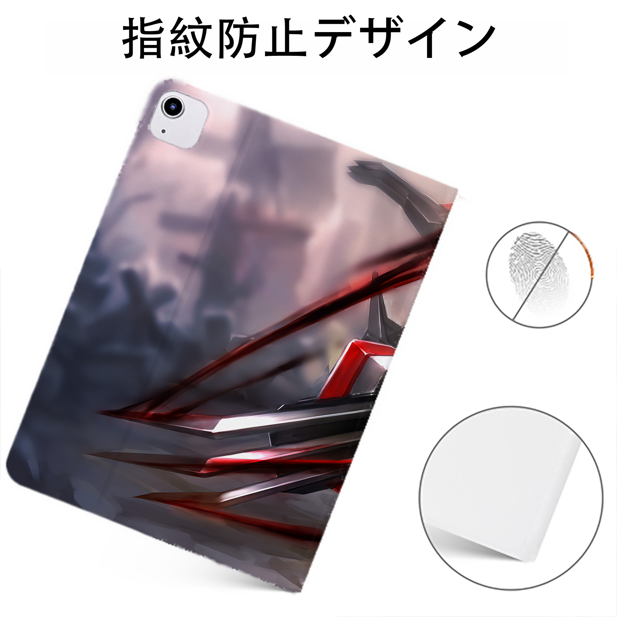 （画像用） Digimon デジタルモンスター/デジモン IPadケース ペンホルダー付き ブックスタイルデザイン